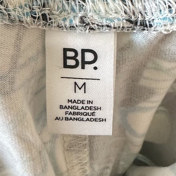 NWT BP by Nordstrom High Waist Bike Shorts in Black Blue Meridian Print - Med - Picture 4 of 6